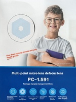 Lunettes à lentilles multifocales défocusées transparentes 1.591 UV400, microlentilles apaisantes pour la myopie périphérique, pour la gestion de la myopie chez l'adolescent