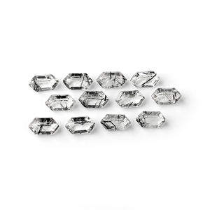 อัญมณีคริสตัลทัวร์มาลีนสีดำอัญมณีทรงหกเหลี่ยมขัดเงาแบบธรรมชาติ - Product Image 4