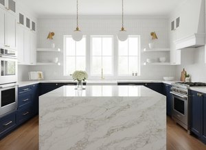 Losas Grandes de Cuarzo Dorado de Vietnam - Solución Moderna de 20 mm de Espesor para Cocinas, Baños y Encimeras de Hoteles - Product Image 3