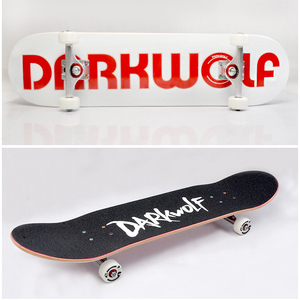 DARKWOLF Chuyên Nghiệp 100% Canada <span class=keywords><strong>Maple</strong></span> Thiết Kế Tùy Chỉnh In Skate Board Complete Skateboard Cho Người Lớn - Product Image 6