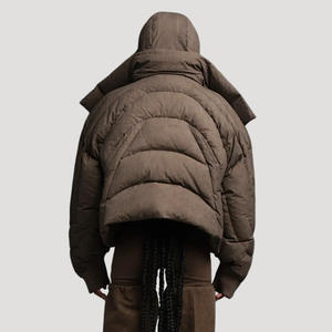 Blouson matelassé personnalisé 2026, style streetwear oversize, avec doublure en maille respirante, chaud et épais, idéal pour l'extérieur - Product Image 3