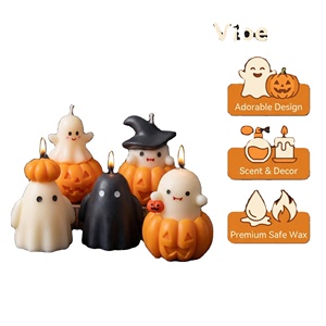 Halloween Cute Ghost Pumpkin Scented <b>Candle</b> Set Handmade Soy Wax Decorative <b>Candles</b> for Home Party Halloween Decoration Gifts - Product Image 3