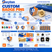 Badge décoratif en métal plaqué, forme personnalisée, émail dur, motif gâteau numérique de dessin animé, pour cadeau d'anniversaire d'entreprise