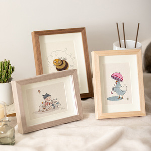 Cadre <span class=keywords><strong>photo</strong></span> en bois pour table, taille personnalisée 4*6" 5*7" 6*8" 8*10" A4, haute qualité, noyer noir, décoration de la <span class=keywords><strong>maison</strong></span>, support mural pour photos - Product Image 2