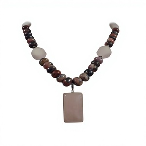 Best Quality Multilayer Beaded <b>Necklace</b> Women's Agate Resin Acrylic Party Jewelry Fashion Stylish <b>Statement</b> Piece for Woman - Product Image 5
