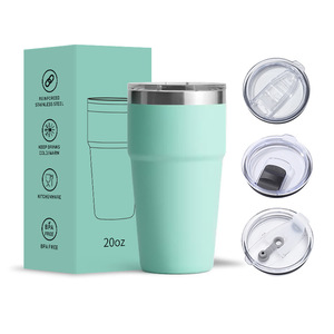 Qianchuan 20oz Stainless Steel Tumbler Insulated Travel <b>Mug</b> BPA Free <b>Double</b> <b>Wall</b> - Product Image 2