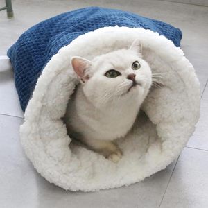 Saco de Dormir para Gatos de Franela Ultrasuave y Algodón Afelpado para Invierno con 360° de Comodidad. Estructura Semicerrada Envolvente - Product Image 5