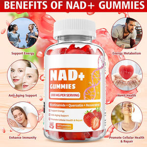 Gomitas liposomales de vitamina NAD + OEM con resveratrol y péptido de colágeno para energía celular y salud de la piel - Product Image 3