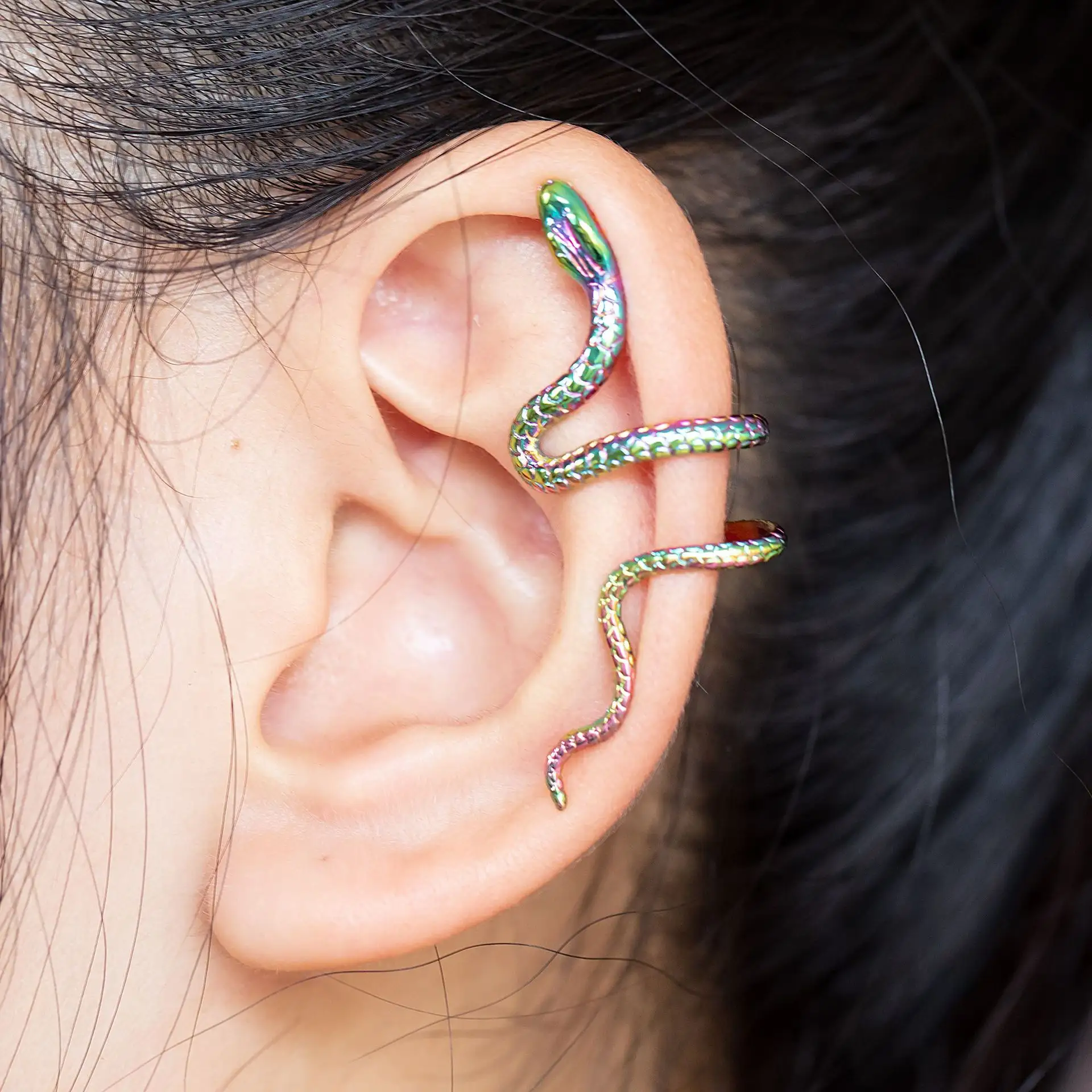 2401 copper snake ear clip Adjustable bone stud no piercing accessories simple new style