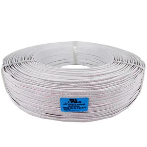 Cheap price low voltage PVC tinned copper wire UL2468 22awg 17/0.16TS OD 1.2*3.6 white red color for electronics