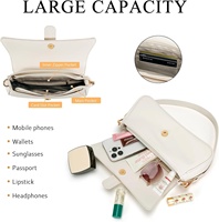 Sac à main mini rétro pour femme, style hobo, à porter à l'épaule ou en bandoulière, avec fermeture éclair, en cuir vegan, sangle amovible et motif uni