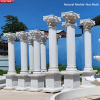 Colonnes corinthiennes classiques en marbre YOUFINE, piliers architecturaux décoratifs pour la décoration paysagère de villas