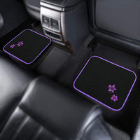 Accessoires automobiles, tapis de voiture universels antidérapants en nylon noir, ensemble complet de 4 pièces, Chine, avec un design floral fantaisie