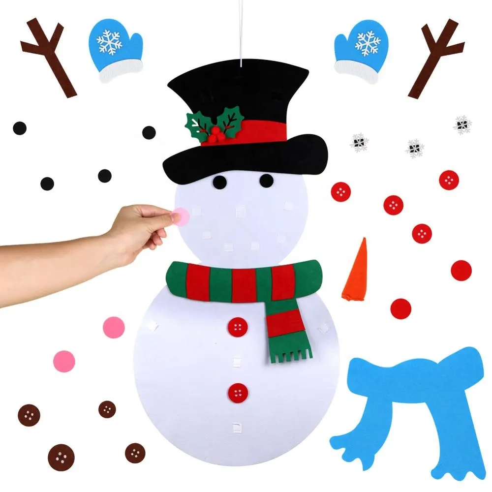 Ourwarm Grosir Dinding DIY Merasa Natal Manusia Salju Permainan Set untuk Anak-anak