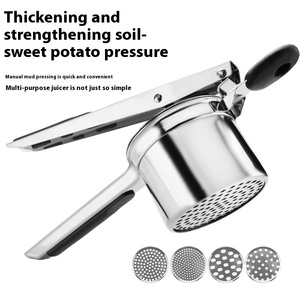 مكبس عصير يدوي من الفولاذ المقاوم للصدأ بمقبض سيليكون طائر على شكل طائر لأداة مادة PP للضغط الفعال للخضروات والفواكه - Product Image 3