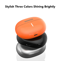 MINISO MS110 AI Translator Headphones V6.0 Earplug Nirkabel Latensi Sangat Rendah Gaming LED Earplug Tahan Lama
