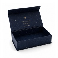 Boîte en papier rigide magnétique de style livre à prix bas OEM promotionnelle avec logo