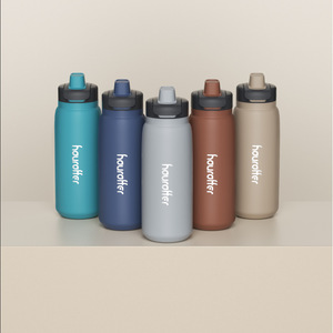 Stainless Steel Insulated Water <b>Bottle</b> 304 Steel Hidden Handle Travel <b>Thermos</b> - Product Image 4
