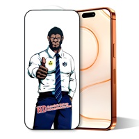 Protection d'écran en verre trempé HD Grade AAA 9H avec anti-traces de doigts et colle intégrale pour téléphone portable 11-18 Pro Max 2.5D