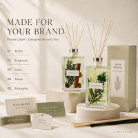 Pengharum Ruangan Botanical Reed Diffuser 150ml dengan Bunga Kering, Aroma Campuran, Label Pribadi untuk Grosir & Eceran