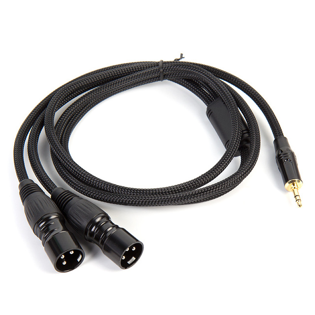 Yinyu AC031M Dual XLR to 3.5mm Stereo Cable Balanced Low Noise Audio Cable for Studio Monitors, Laptops & Audio Mixers