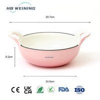 Vente en gros usine – Nouveaux ensembles de batterie de cuisine en fonte émaillée, style classique, avec logo personnalisé, compatibles four, écologiques, pour gaz et induction, antiadhésifs