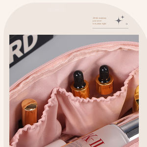 <span class=keywords><strong>Pochette</strong></span> de voyage de rangement matelassée en gros sacs cosmétiques décontractés trousse de toilette trousse de maquillage de voyage <span class=keywords><strong>rose</strong></span> noir - Product Image 5