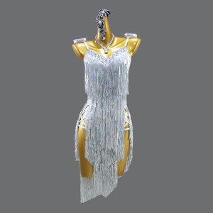 Vestido de Competição de Dança de Salão Feminino, Vestido Profissional de Dança Latina, Fantasia para Apresentação no Palco - Product Image 2