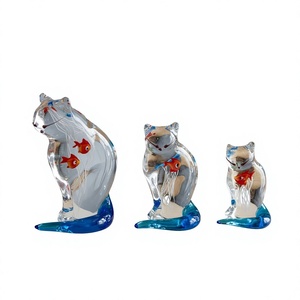 Figura de Loro Colorida, Estilo Art Deco, Estatua de Vidrio de Murano para Decoración del Hogar, Regalo de Boda y Cumpleaños - Product Image 1