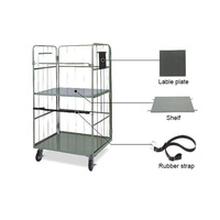 Carretilla de Mano Plegable de Acero Soldado de Alto Rendimiento, Proveedor de Fábrica OEM de China, Almacenamiento Industrial Portátil, Carga de 350 kg