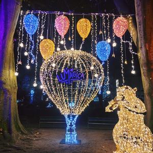 Personnalisé 8 pieds Grand 3D Ballon À Air Motif Lumières <span class=keywords><strong>De</strong></span> <span class=keywords><strong>Noël</strong></span> Spectacle D'éclairage Props RGB Changement <span class=keywords><strong>De</strong></span> Couleur Lumière Sculpture - Product Image 4