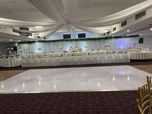 Pista de baile de madera blanca de alto brillo portátil para decoración de bodas - Product Image 3