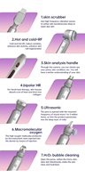 Dispositivo de Belleza de Hidrodermoabrasión Avanzada con 7 Funciones, Sistema de Burbujas de Hidrógeno y Oxígeno para Aplicaciones Profesionales en Salones