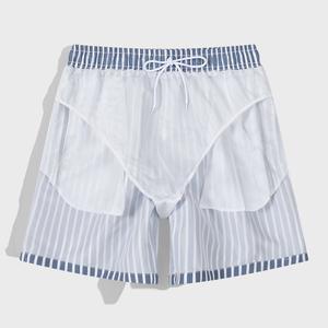 Nuovo Design Casual <span class=keywords><strong>da</strong></span> <span class=keywords><strong>uomo</strong></span> costume <span class=keywords><strong>da</strong></span> <span class=keywords><strong>bagno</strong></span> riciclato Shorts a righe ad asciugatura rapida con tasche a vita media fantasia <span class=keywords><strong>costumi</strong></span> <span class=keywords><strong>da</strong></span> <span class=keywords><strong>bagno</strong></span> - Product Image 5