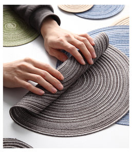 Tapete de lino redondo para mesa, alfombrilla de aislamiento antideslizante, para comedor, decoración de cocina - Product Image 5