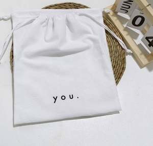 Sac à cordon en coton et lin biologique, personnalisable, recyclable, pochette de rangement pour bijoux, beige, avec 100 pièces pour l'utilisation de bougies - Product Image 2