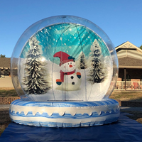 Maison gonflable de rebond de boule à neige de taille humaine personnalisée pour Noël grande tente gonflable de bulle de neige