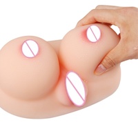 Masturbateurs en silicone souple en forme de poitrine, avec 2 orifices (anal et vaginal), seins réalistes et sexy, gros seins, imperméables, aspect réaliste