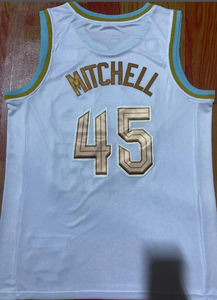 Nouvelle saison 45 <span class=keywords><strong>Donovan</strong></span> <span class=keywords><strong>Mitchell</strong></span> Maillots de basket-ball de haute qualité pour hommes, broderie de qualité supérieure, édition City - Product Image 5