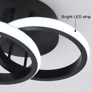 Moderna lampada da soffitto a LED per camera da letto Villa Hotel bianco nero illuminazione elegante - Product Image 2