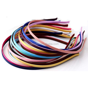 <strong>Thin</strong> Satin 5 mm Craft DIY Fabric Covered Ribbon <strong>Headbands</strong> - Product Image 1