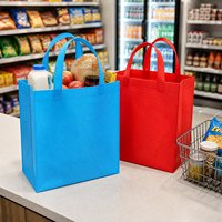 Sacs de courses réutilisables en non-tissé, matière recyclée, sac fourre-tout pour supermarché