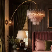 Lampes personnalisables en métal et verre avec LED blanc chaud, hauteur réglable, pour halls d'hôtel, bureaux de vente, lampes sur pied, garantie de 3 ans