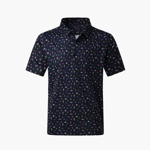 เสื้อโปโลกอล์ฟเท็กซัส ผ้าโพลีเอสเตอร์ผสมสแปนเด็กซ์ ระบายความชื้น แห้งเร็ว ยืดได้ 4 ทิศทาง พิมพ์ลายเต็มตัว คุณภาพระดับพรีเมียม - Product Image 3