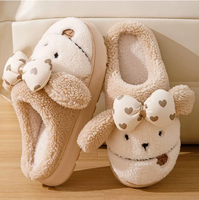 Produit très vendu Pantoufles mignonnes Pantoufles avec animaux pour enfants Pantoufles en peluche pour la famille