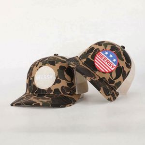 Casquette Trucker BSCI OEM personnalisée avec logo brodé, 6 panneaux, visière pré-courbée 112, en caoutchouc écologique, style Old School, motif dessin animé canard, pour entreprise - Product Image 2