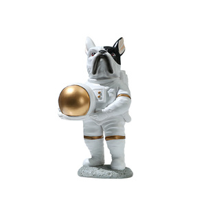 Space Dog Astronaut Resin Figurine Cartoon Home Decoration Artistic Ornament Phone Holder Gift - Product Image 5