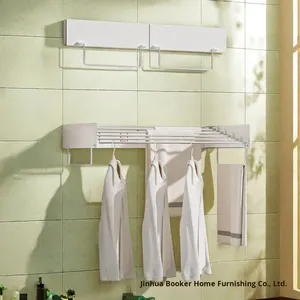 <span class=keywords><strong>Acciaio</strong></span> inossidabile Design moderno 3 anni di garanzia <span class=keywords><strong>bagno</strong></span> pieghevole portasciugamani mensola a parete Hotel nascosto - Product Image 2