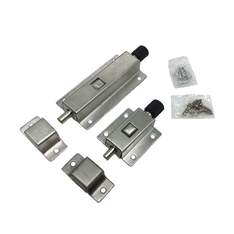 Пружинная защелка для двери ванной комнаты из нержавеющей стали с кнопкой, автоматическая дверная защелка