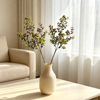 Branche artificielle de menthe d'automne à tige unique, feuillage décoratif pour l'agencement floral des salles d'exposition de meubles et des hôtels